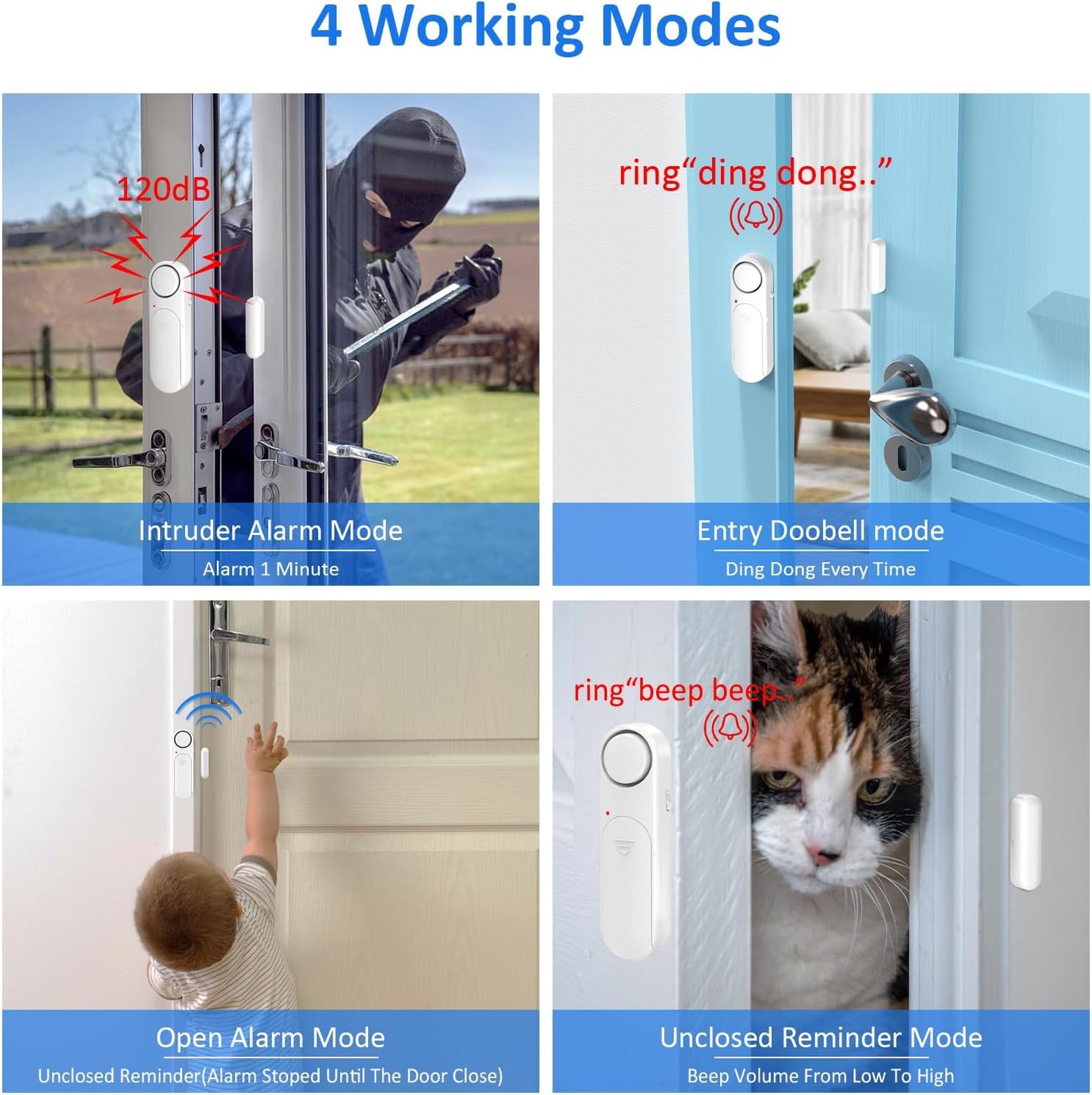 SafeSense Door & Window Alarm (2 Pack)