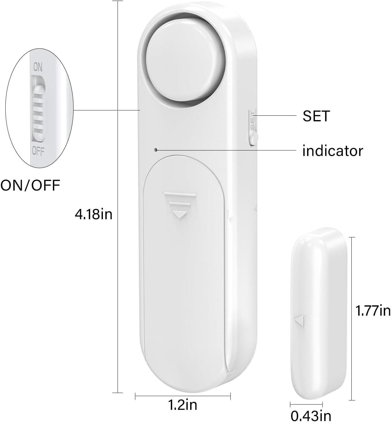SafeSense Door & Window Alarm (2 Pack)